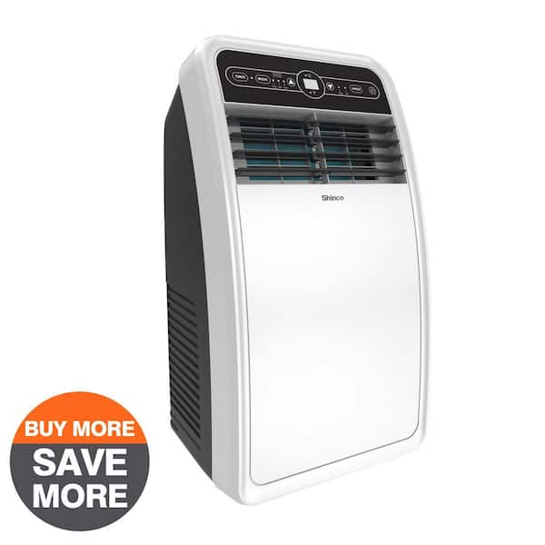 4,500 BTU (8,000 BTU ASHRAE) Portable Air Conditioner Cools 200 sq. ft. with Dehumidifier, 2 Fan Speeds & Remote