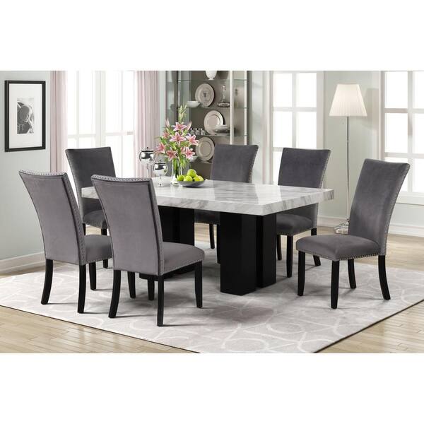 dining table 6 fabric chairs