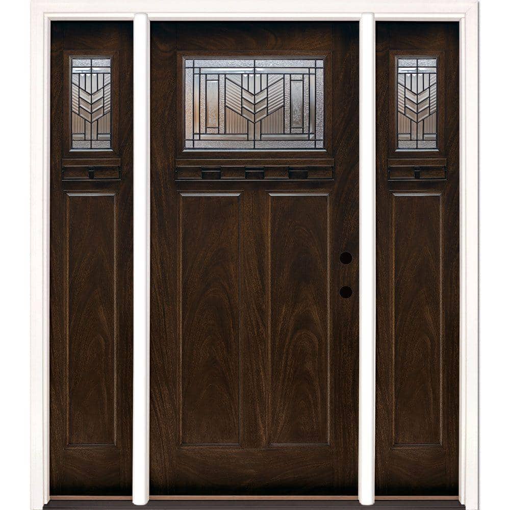 63.5 in.x81.625in.Phoenix Patina Craftsman Stained Chestnut Mahogany Left-H
