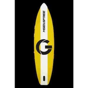 Horizon 11 ft. L x 34 in. Yellow Inflatable Stand Up Wide Paddle Board With Premium SUP Accessories