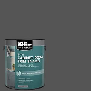 1 gal. #PPU25-01 Carbon Copy Satin Enamel Interior/Exterior Cabinet, Door & Trim Paint