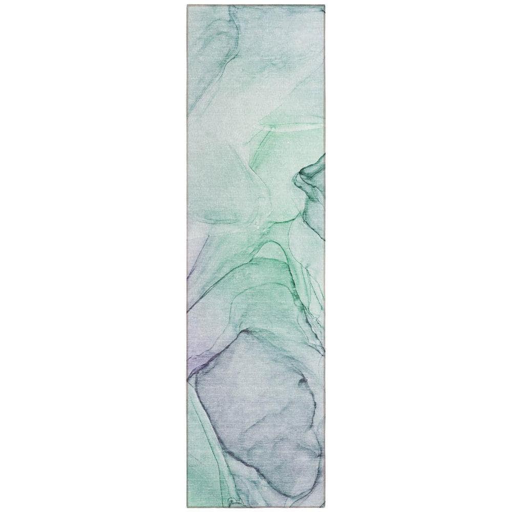 Blue and Gray 2 ft. x 7 ft. Abstract Indoor / Outdoor Area Rug price history on PriceWatchPro