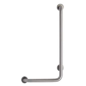 CareGiver 24 in. x 16 in. x 1-1/2 in. Concealed Screw Grab Bar with 90 Degree Angle Right Hand in Stainless Steel