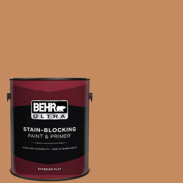 BEHR ULTRA 1 gal. #PPU3-13 Glazed Ginger Flat Exterior Paint & Primer