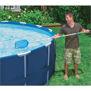 Swimming Pool Maintenance Kit with Vacuum and Pole and 15 ft. Easy Set Pool Cover