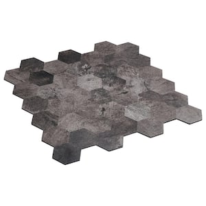 Andes Dark Gray Stone 11.33 in. x 11.41 in. 4mm Stone Peel and Stick Backsplash Tiles (8pcs/7.2 sq.ft Per Case)