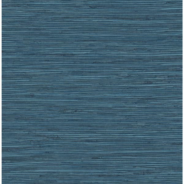 STACY GARCIA HOME Nautica Blue Saybrook Faux Rushcloth Vinyl Peel and Stick Wallpaper Roll (Covers 30.75 sq. ft.)
