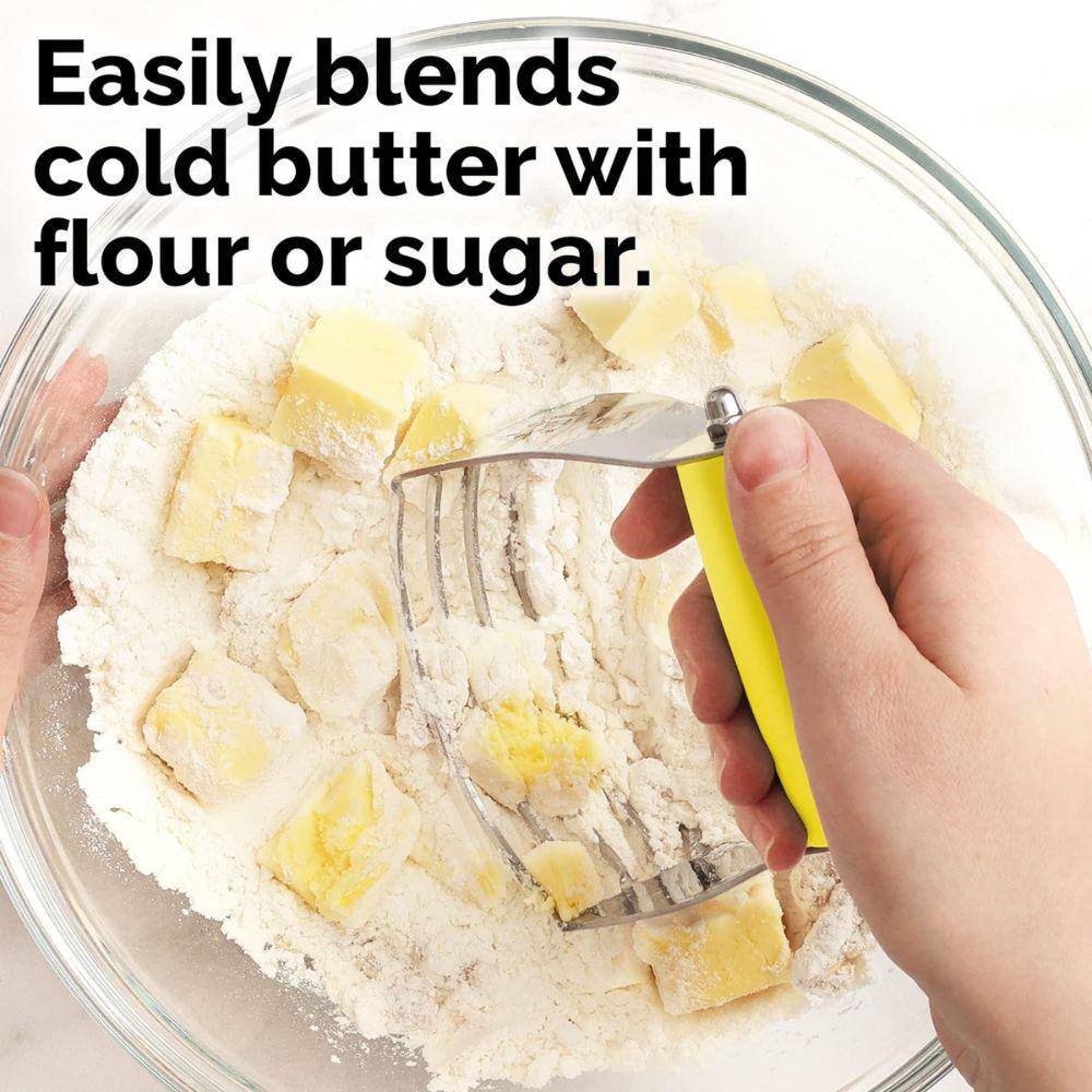 Yellow Stainless Steel 5-Blade Pastry Dough Blender