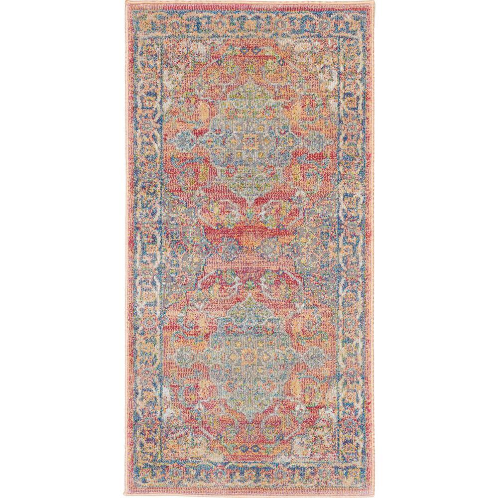 Nourison Global Vintage Multicolor 2 ft. x 4 ft. Persian Vintage Area Rug, Red This Global Vintage Area Rug Collection rug runner from Nourison brings together abrash color effects and traditional Persian rug designs to create the perfect global accent for your home. The distressed red This Global Vintage Collection rug runner from Nourison brings together abrash color effects and traditional Persian rug designs to create the perfect global accent for your home. The distressed red field with blue and gold medallions and a silky pile are complemented by subtle high-low accents for a complex, eye-catching statement in any room. The distressed red field with blue and gold medallions and a silky pile are complemented by subtle high-low accents for a complex, eye-catching statement in any room. Power loomed in Turkey.