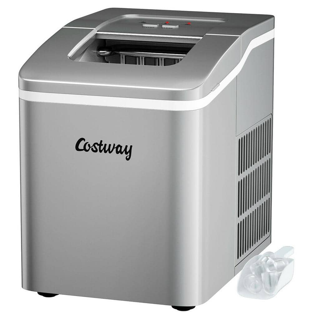 Costway 9 in. 33 lbs./24H Portable Ice Maker Machine Countertop