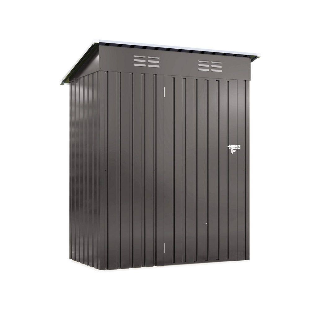 5 ft. W x 3 ft. D Metal Outdoor Storage Shed with Single Pitched Roof and Lockable Single Door (14.5 sq. ft. ) price history on PriceWatchPro