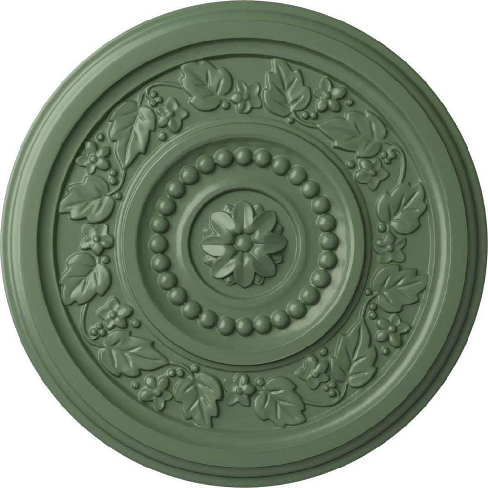 "16-1/8"" x 5/8"" Marseille Urethane Ceiling Medallion (Fits Canopies upto 4-1/4""), Hand-Painted Athenian Green" price history on PriceWatchPro