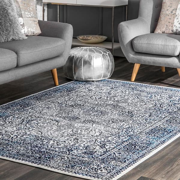 Delores Persian Blue 5 ft. x 8 ft. Area Rug