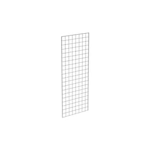 60 in. H x 24 in. W Chrome Metal Grid Wall Panel Set (3-Pack)