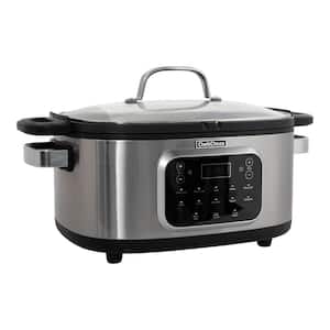 6 Quart Stainless Steel Slow Cooker, 12 in 1 Multi-Cooker