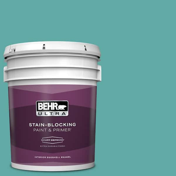 BEHR ULTRA 5 gal. #500D-5 Teal Zeal Extra Durable Eggshell Enamel Interior Paint & Primer