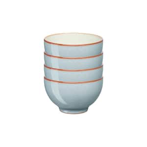 Heritage Terrace Stoneware 10 fl. oz. Light Blue Small Bowls (Set of 4)