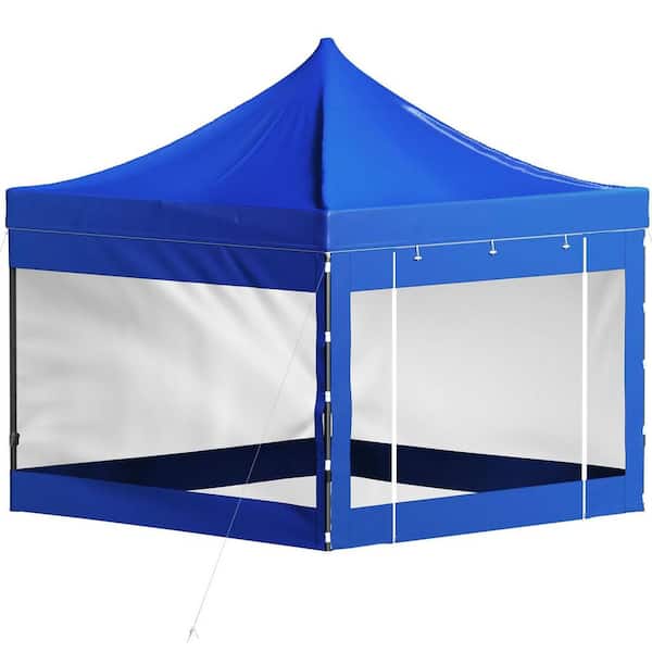Pop Up Canopy Tent 10 ft. x 10 ft. Outdoor Gazebo with Removable Sidewalls, UV Waterproof, Wheeled Bag for Patio Garden