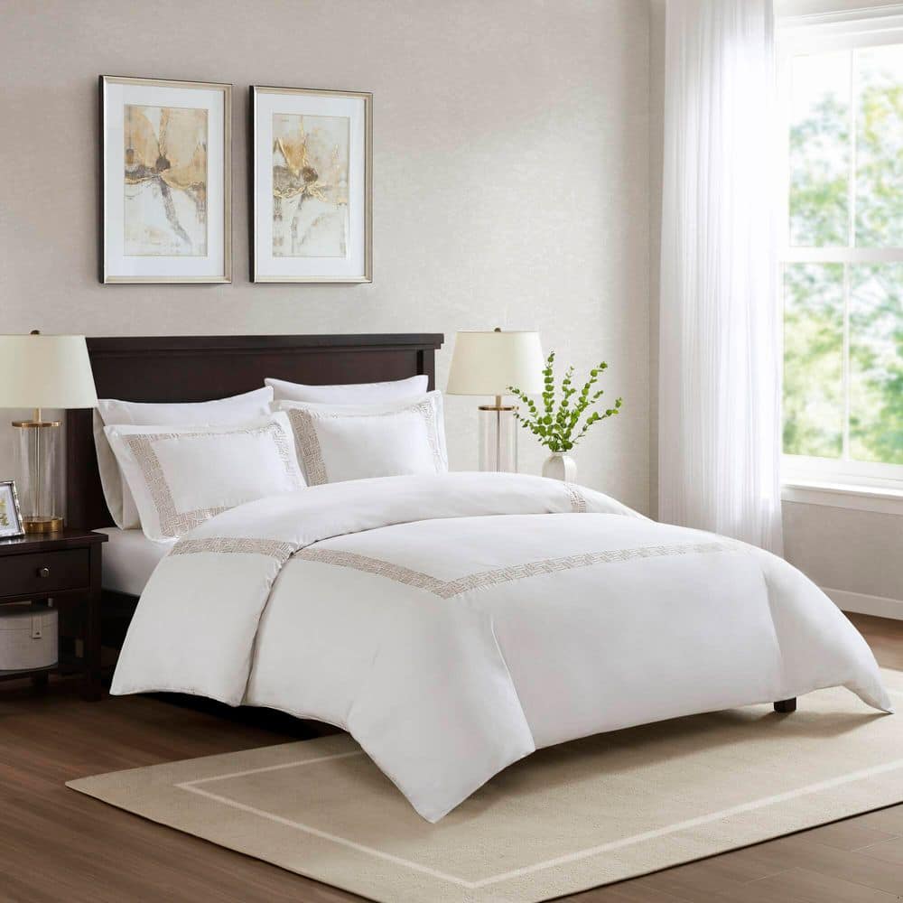 Nile 3-Piece Multi Cotton King/California King Sateen with Embroidery Duvet Cover Set price history on PriceWatchPro