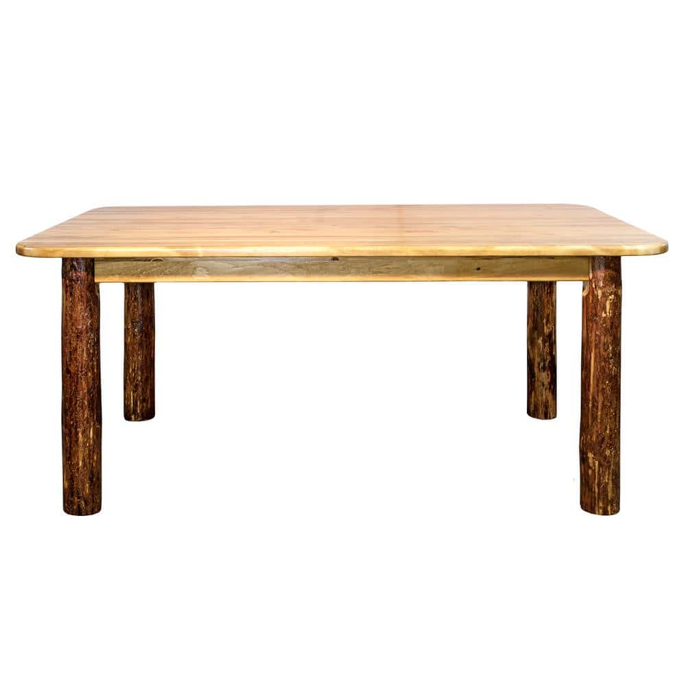 Rustic Reclaimed Pine 72" Extendable Dining Table for Six
