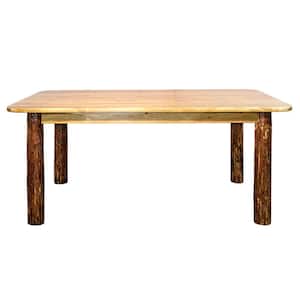 Glacier Country Stained and Lacquered Skirted Dining Table