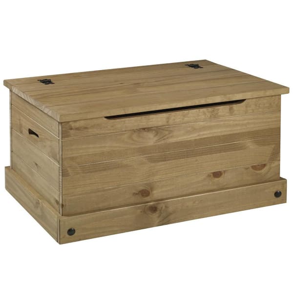 Classic Cottage Series Corona Gray Trunk Bench with Lift Open Top 35.43 in.