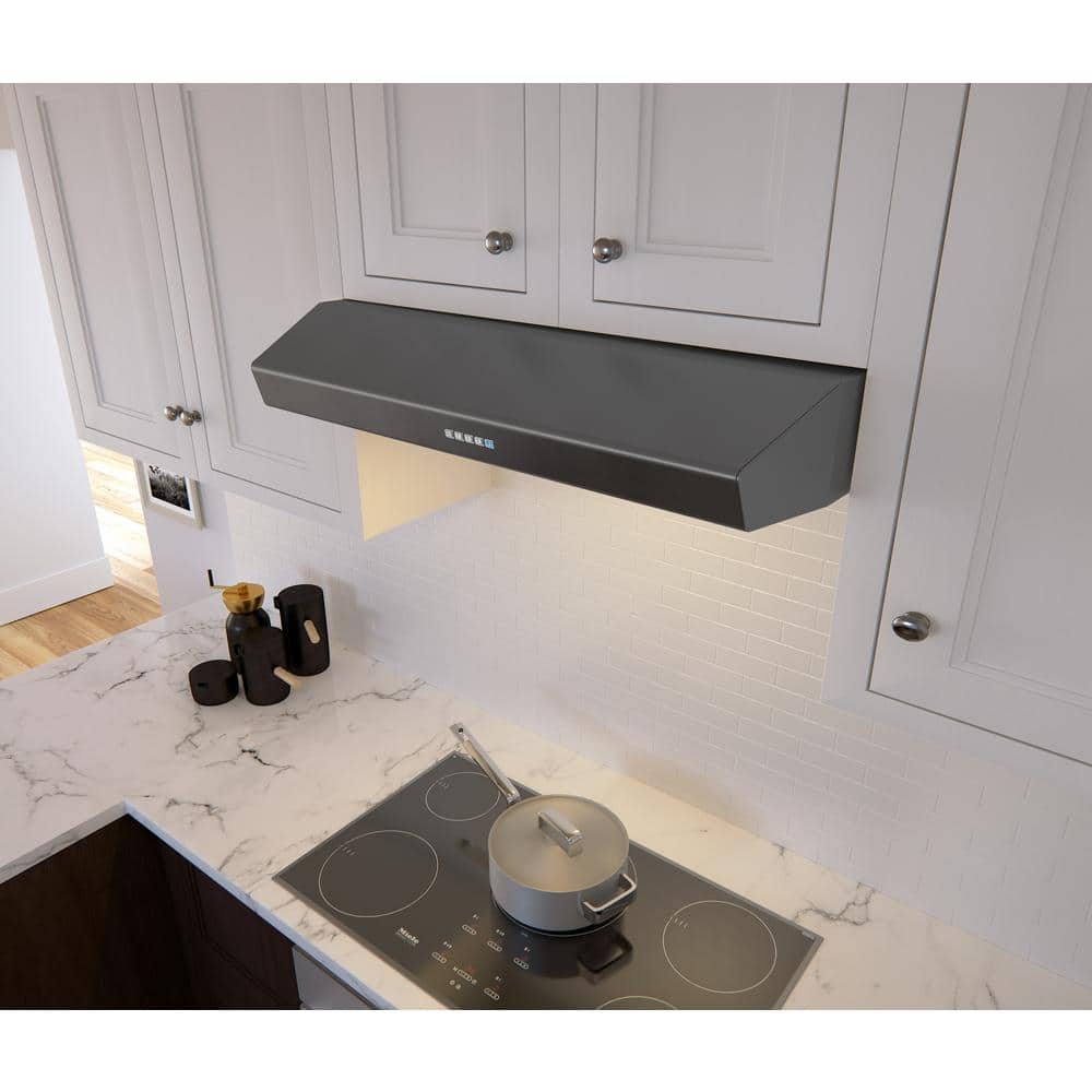 Zephyr 30" Black Stainless Steel Convertible Under Cabinet Range Hood