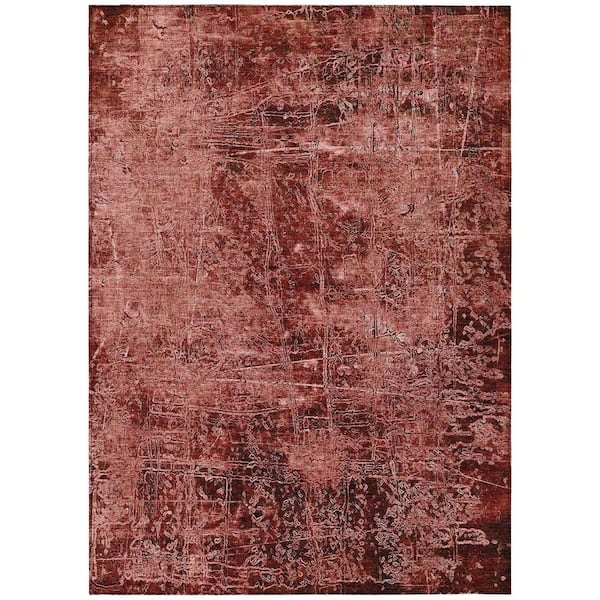 Merlot 9 ft. x 12 ft. Woven Abstract Rectangle Indoor/Outdoor Area Rug