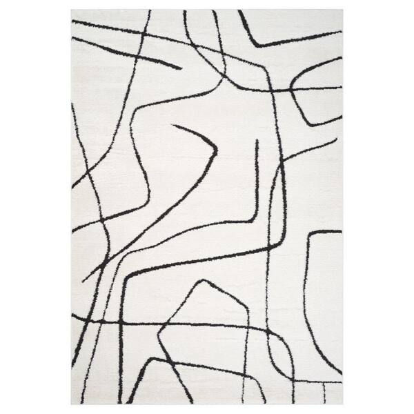 10 ft. x 13 ft. Ivory, Gray Oriental Washable Area Rug