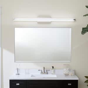 Independence 49 in. Brushed Nickel Integrated LED Transitional Linear Bathroom Vanity Light Bar