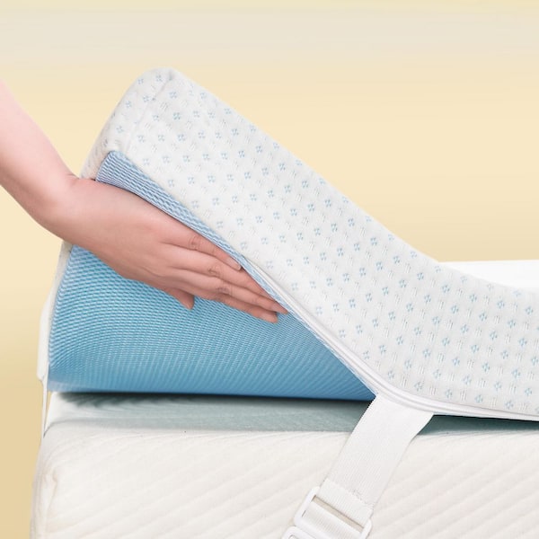 Medium 3 in. Full Gel-Infused Memory Foam Mattress Topper with Removable Fitted Cover