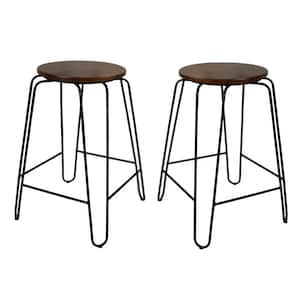 Ethan 24 in. Elm Stacking Stool (Set of 2)