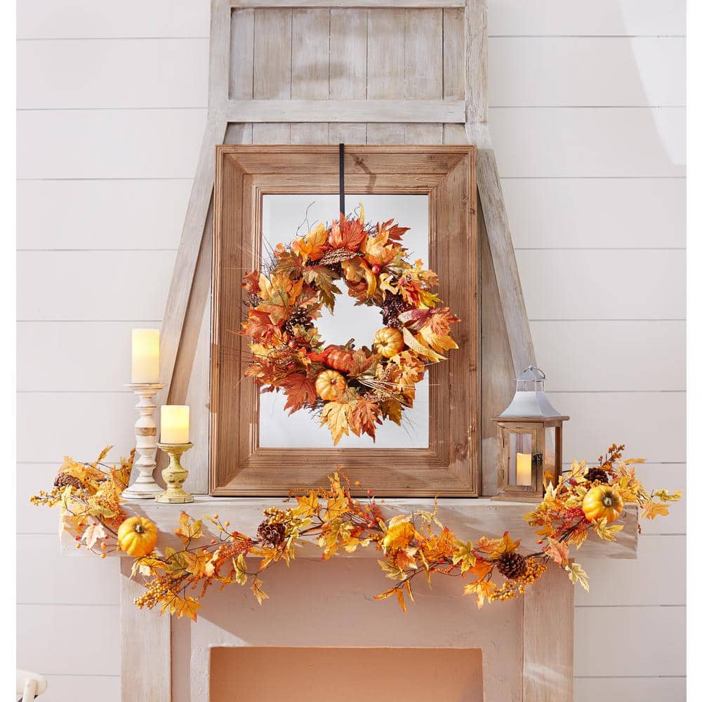 Coastal Cottage 6" White Washed Wood Pillar Candle Holder