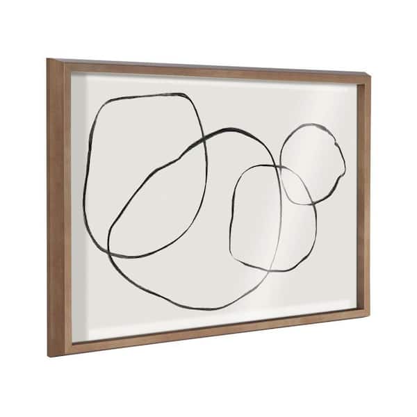 Sylvie 869 Going in Circles by Teju Reval of SnazzyHues Framed Art Print 24 in. x 18 in.
