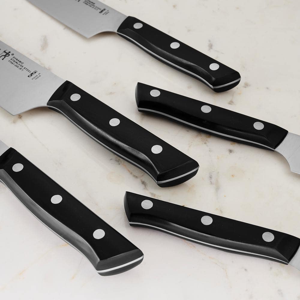 HENCKELS Dynamic Razor-Sharp 15-Piece Knife Set, German Engineered Informed by 100+ Years of Mastery, Chefs Knife, Dark Brown