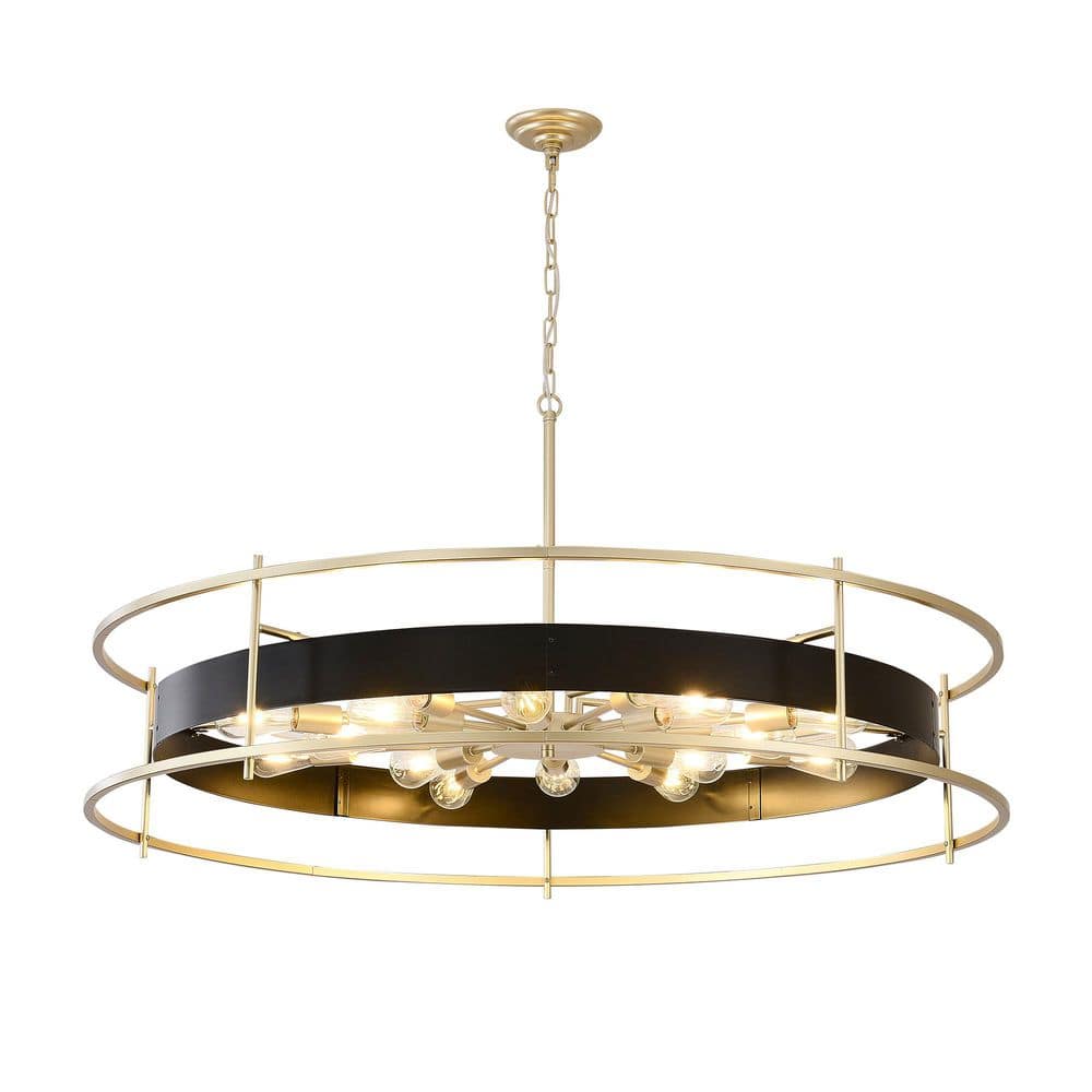 16-Light Gold Modern Chandelier 48 Inch Round Adjustable Pendant Light for Dining Room, Living Room Foyer price history on PriceWatchPro