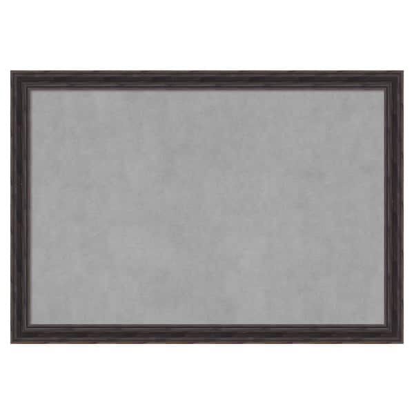 Amanti Art Rustic Pin.e Brown Narrow 39 in. x 27 in. Framed Magnetic Board
