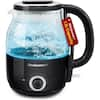 Elite Gourmet 1.2L Adjustable Temperature Electric Glass Kettle (Slate  Blue) 5 cups EKT1220DB - The Home Depot