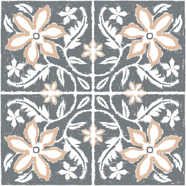 Blue 3 MIL x 12 in. W Water Resistant Lillium Peel and Stick Floor Virgin Vinyl Tiles Set of 20 ( 20 sq. ft. )