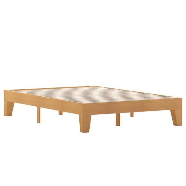 TAYLOR + LOGAN Brown Wood Frame Full Platform Bed