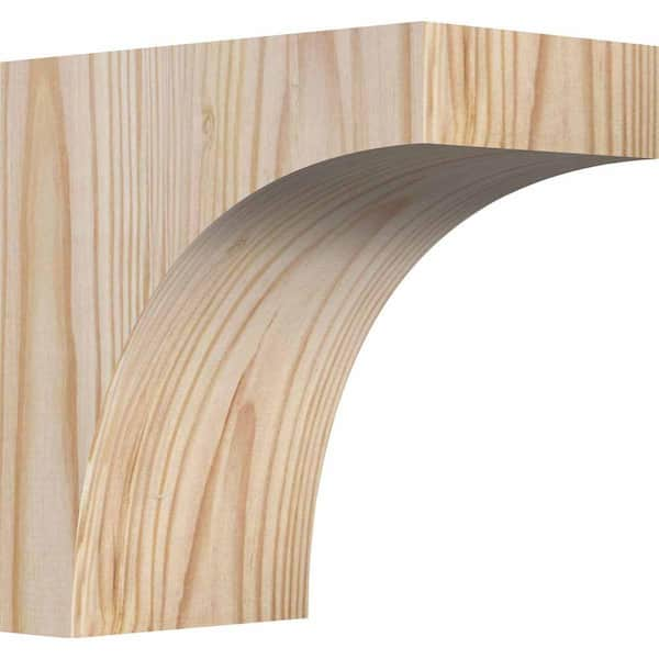 Ekena Millwork 3-1/2 in. x 6 in. x 6 in. Douglas Fir Huntington Smooth Corbel