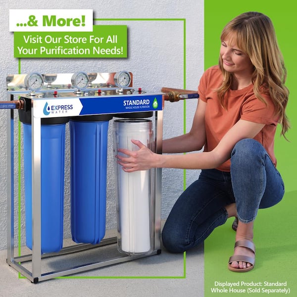 Express Water Reverse Osmosis 5 Stage Water Filtration System – with Faucet, Tank, and 4 Replacement Filters – 100 GPD Express Water Reverse Osmosis 5 Stage Water Filtration System – with Faucet, Tank, and 4 Replacement Filters – 100 GPD