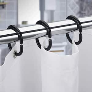 Dyiom Shower Curtain Rings-12 Pack- Plastic Shower Curtain Hooks O