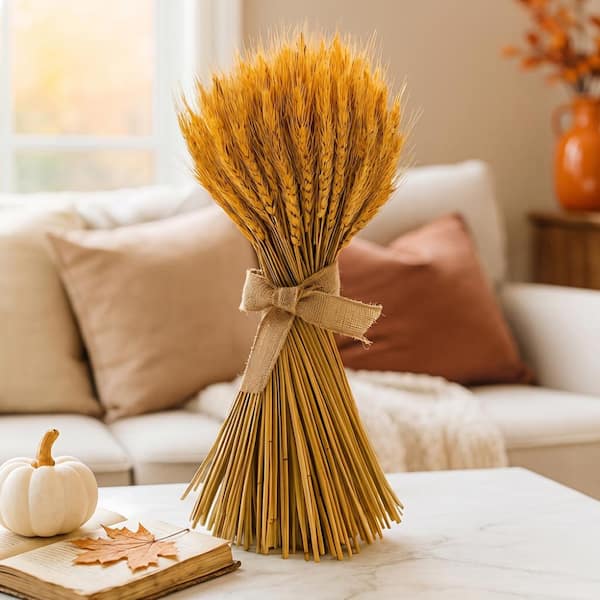 Preserved Decorative Fall Autumn Wheat Arrangement