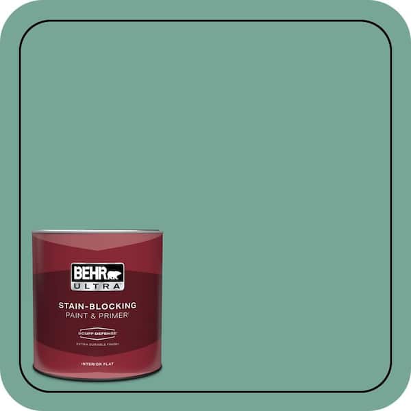 BEHR ULTRA 1 qt. #MQ6-38 Patina Extra Durable Flat Interior Paint & Primer