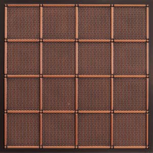 Antique Copper PVC Faux Tin Ceiling Tile 2'x2' - Decorative Glue Up Or Grid Style