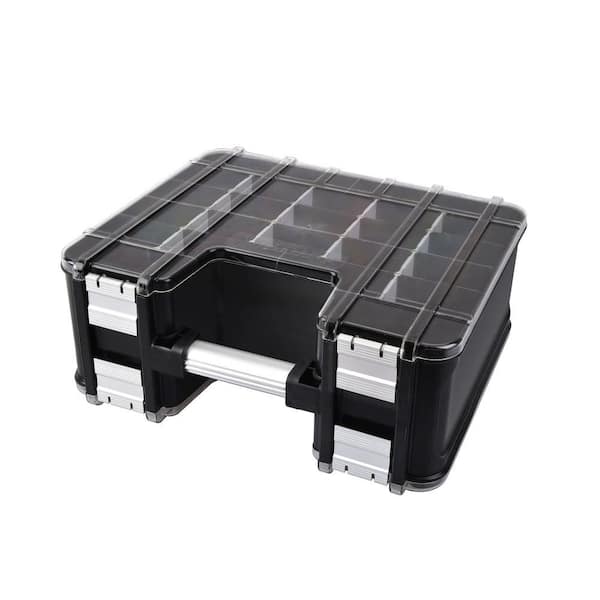 Husky 15 in. x 13 in. Black Pro Double Sided Small Parts Organizer with Bins  (8-Piece) THD2015-03 - The Home Depot