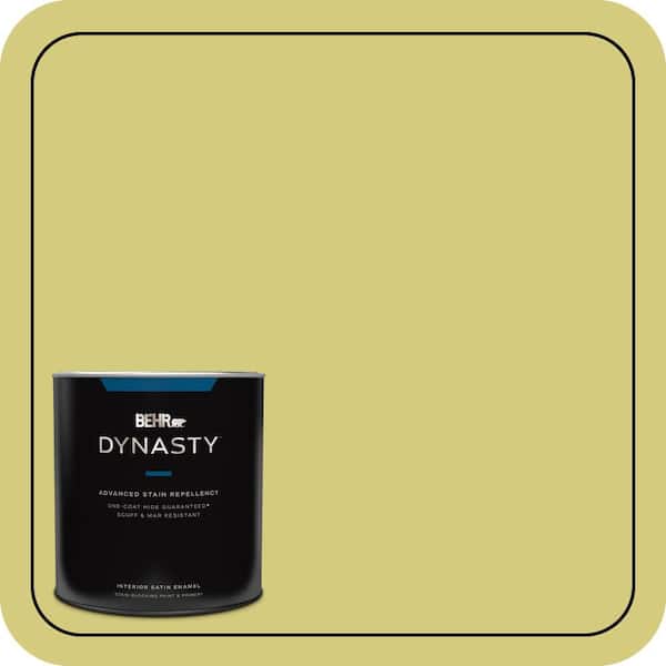 BEHR DYNASTY 1 qt. #P350-4 Spring Grass Satin Enamel Interior Stain-Blocking Paint & Primer