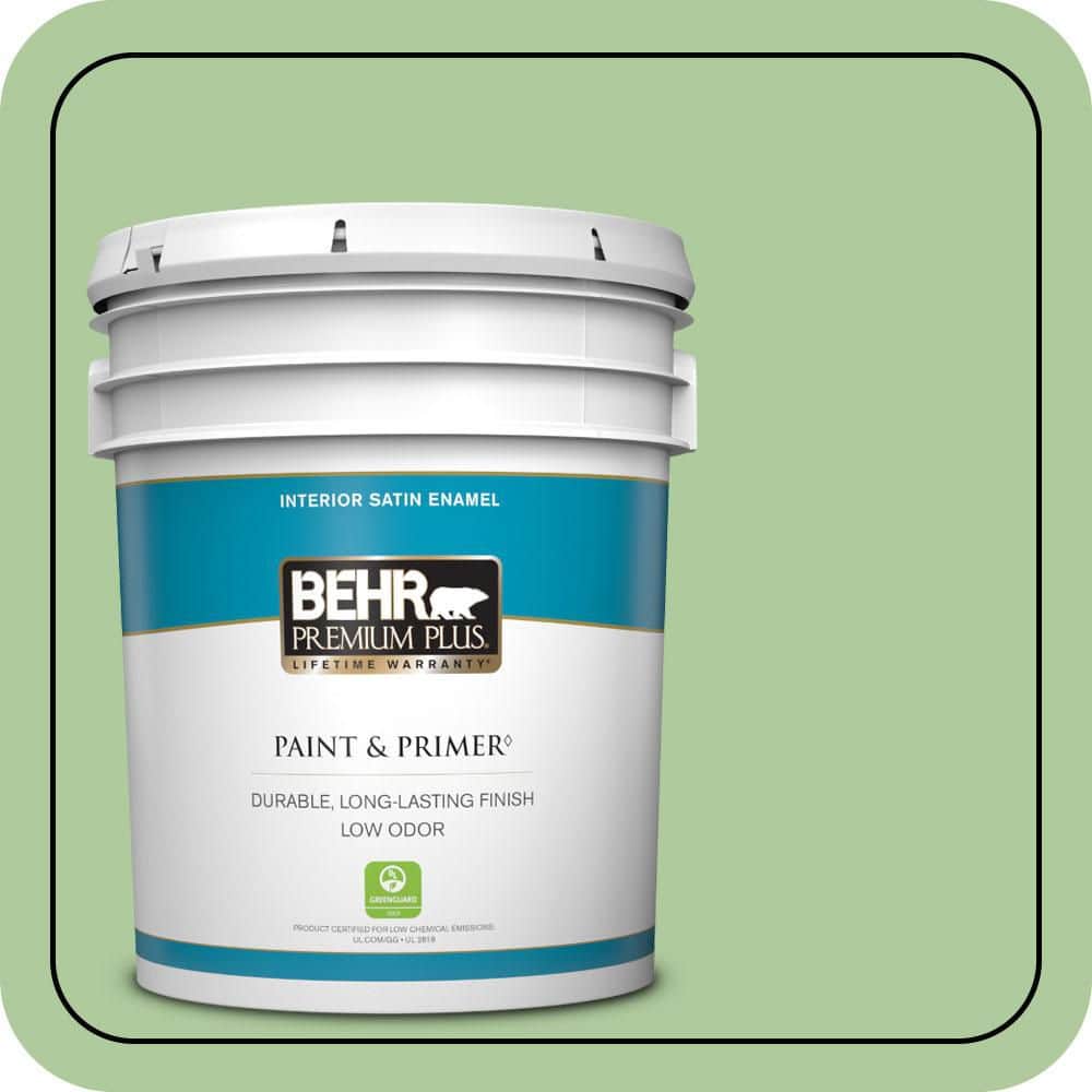 5 gal. #440D-4 Desert Cactus Satin Enamel Low Odor Interior Paint & Primer price history on PriceWatchPro