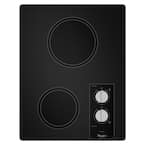 15 in. Ceramic Radiant Glass Electric Cooktop in Black with 2 Elements